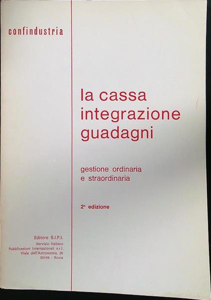 La cassa integrazione guadagni - copertina