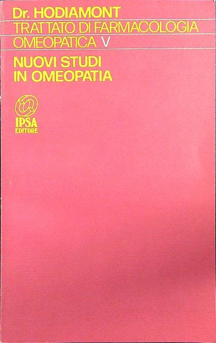 Nuovi studi in omeopatia - Hodiamont - copertina
