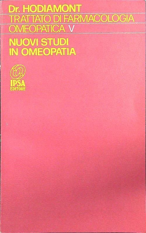 Nuovi studi in omeopatia - Hodiamont - copertina