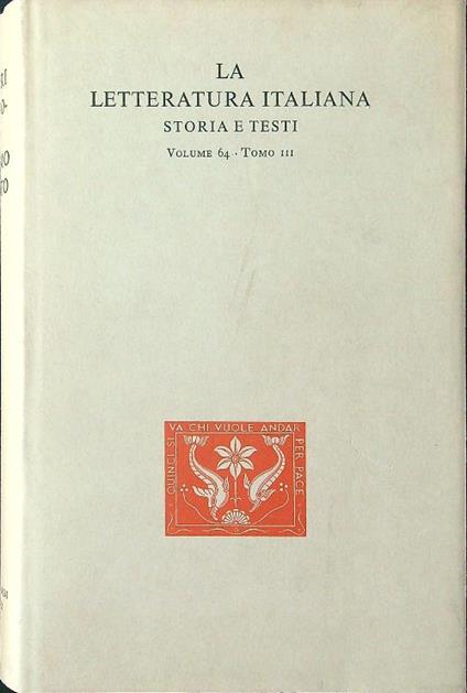 Narratori dell'Ottocento e del primo Novecento tomo III - Aldo Borlenghi - copertina