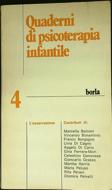Quaderni di psicoterapia infantile 4 L'osservazione - copertina