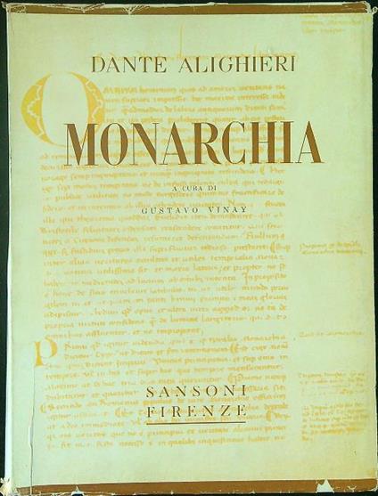 Monarchia - Dante Alighieri - copertina