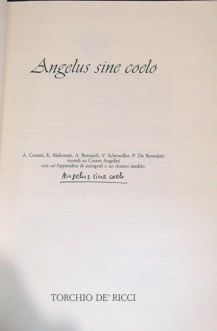 Agelus sine coelo - copertina