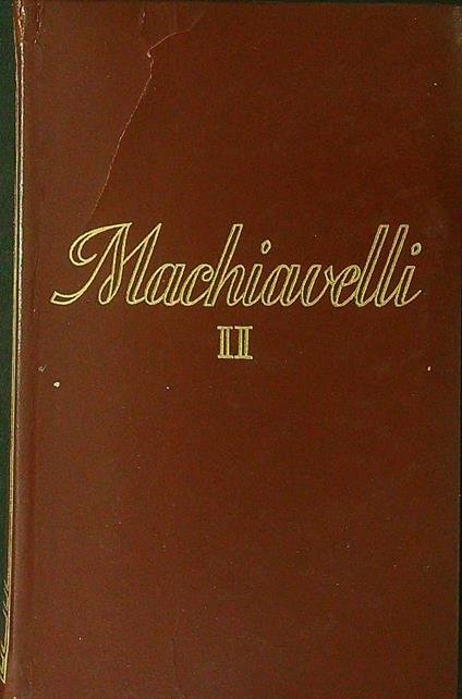 Machiavelli II - Francesco Flora - copertina