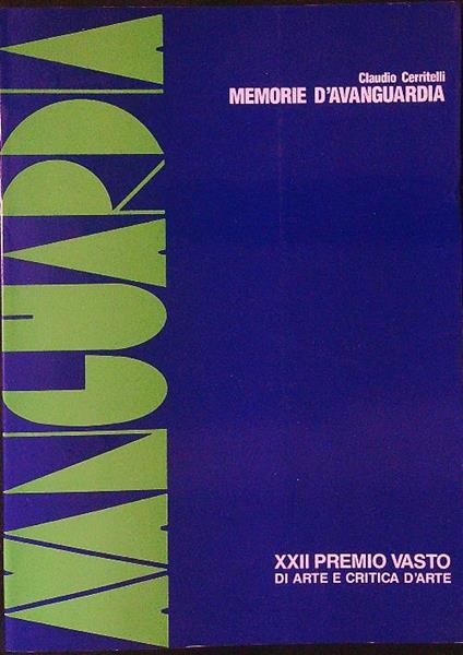 Memorie d'avanguardia - Claudio Cerritelli - copertina