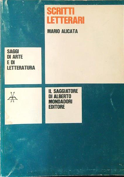 Scritti letterari - Mario Alicata - copertina