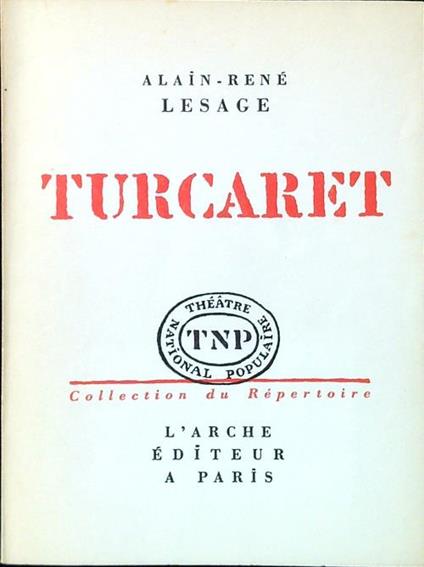 Turcaret - Alain-Rene' Lesage - copertina