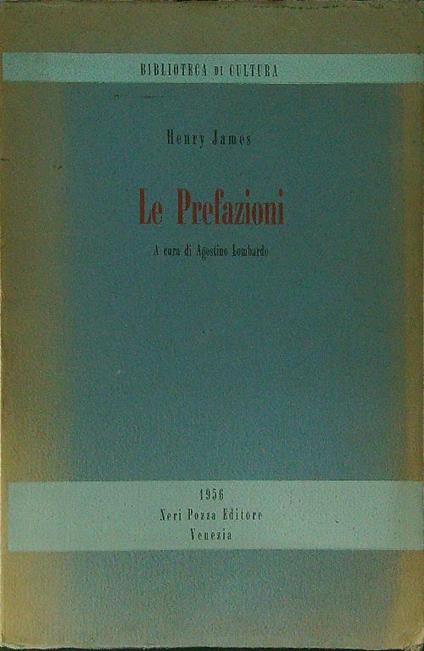 Le  prefazioni - Henry James - copertina