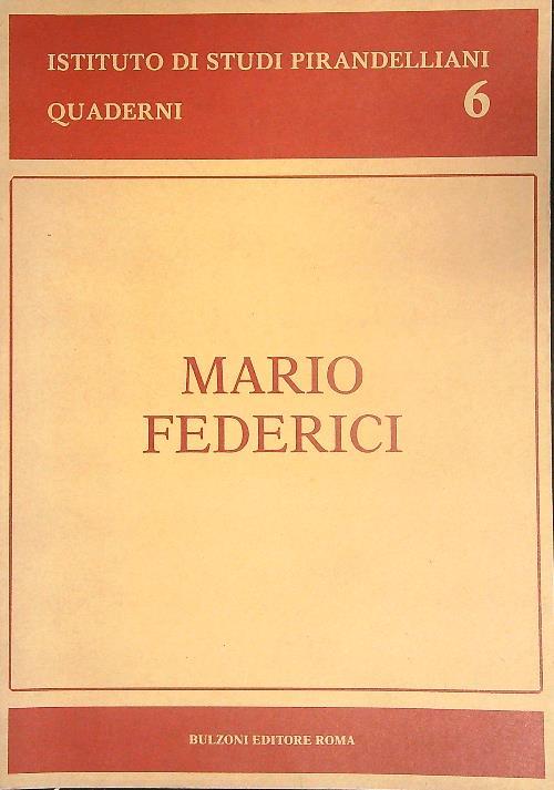 Mario Federici  - Giovanni Antonucci - copertina