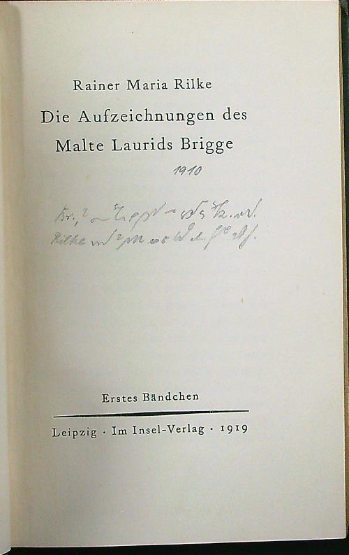 Die aufzeichnungen des Malte Laurids Brigge 2vv