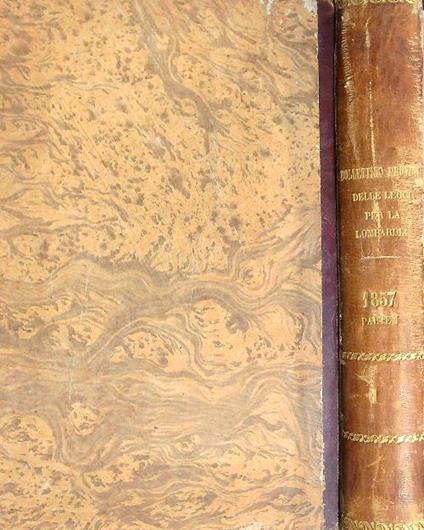 Bollettino Provinciale degli Atti di Governo per la Lombardia Parte 1 da 1-13/ 1857 - copertina
