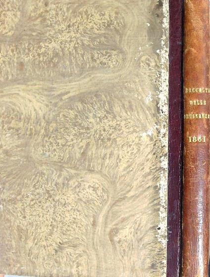 Raccolta delle ordinanze e notificazioni delle autorità provinciali Anno 1861 / da I-XII - copertina