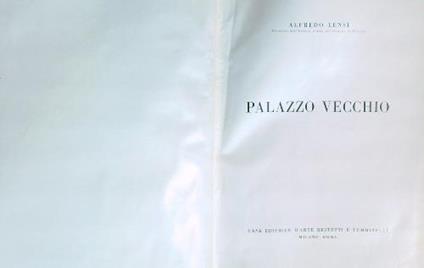 Palazzo vecchio - Alfredo Lensi - copertina