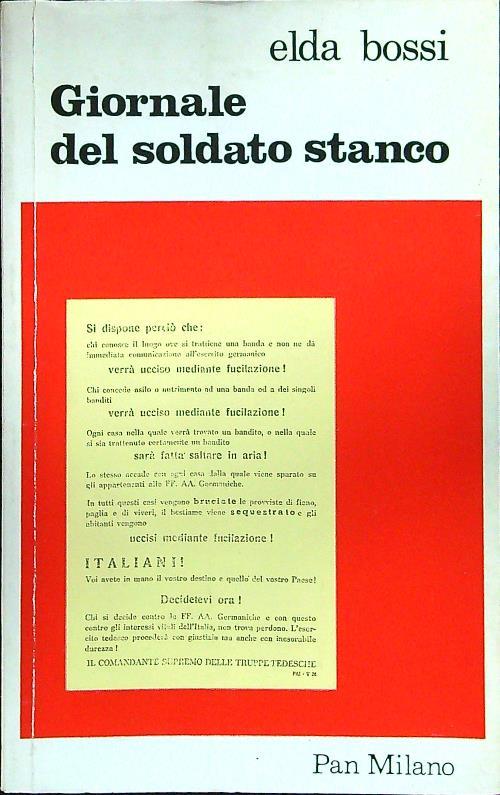 Giornale del soldato stanco - Elda Bossi - copertina