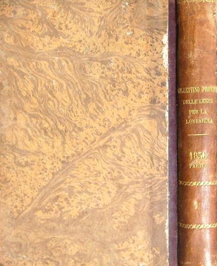 Bollettino provinciale degli atti di governo per la Lombardia Parte 1/ 1-12/1856 - copertina