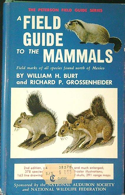 A  field guide to the Mammals - copertina