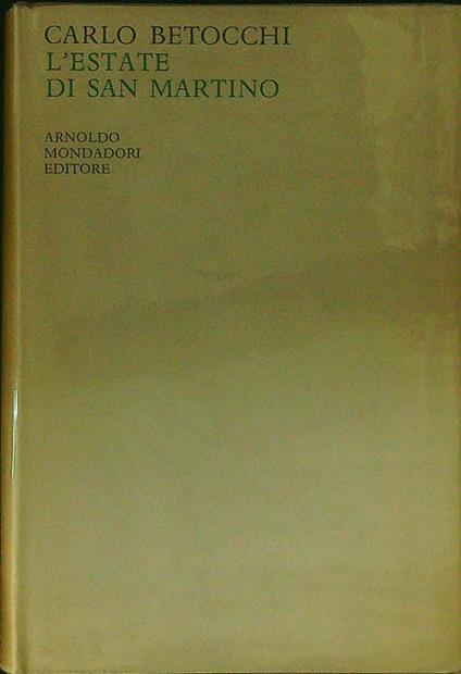 L' estate di San Martino - Carlo Betocchi - copertina