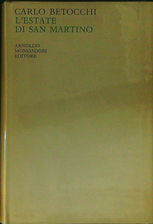 L' estate di San Martino - Carlo Betocchi - copertina