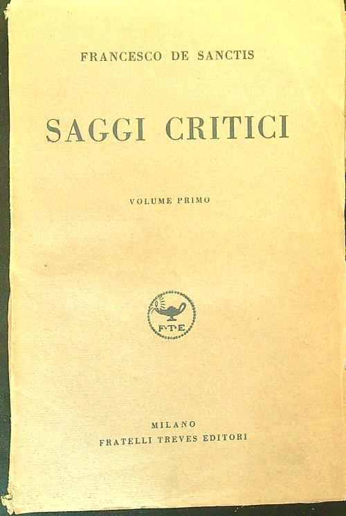 Saggi critici Vol 1