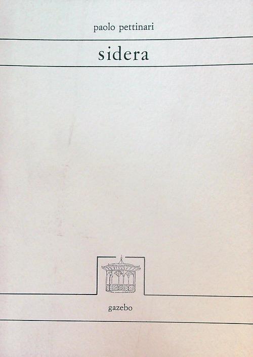 Sidera - Paolo Pettinari - copertina