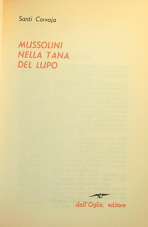 Mussolini nella tana del lupo