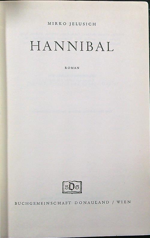 Hannibal - Mirko Jelusich - copertina