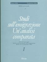 Studi sull'emigrazione. Un'analisi comparata vol.1