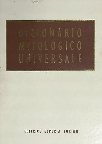 Dizionario mitologico universale - copertina
