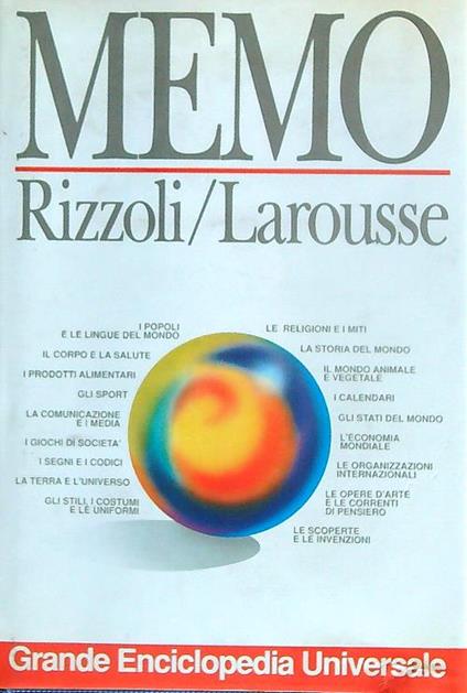 Memo Rizzoli Larousse - copertina