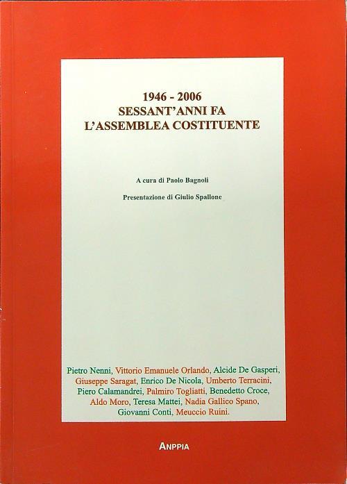 1946-2006 sessant'anni fa l'assemblea costituente - copertina