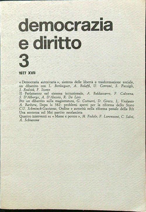 Democrazia e diritto 3/1977