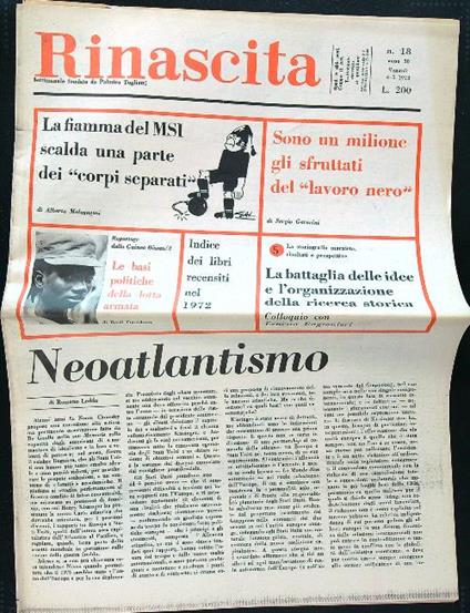Rinascita n.18/1973 - copertina