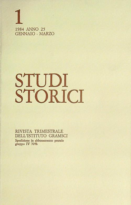 Studi storici 1/1984