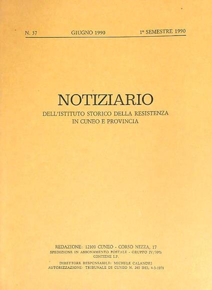 Notiziario 37/1990 - copertina