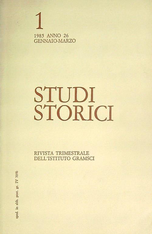 Studi storici 1/1985