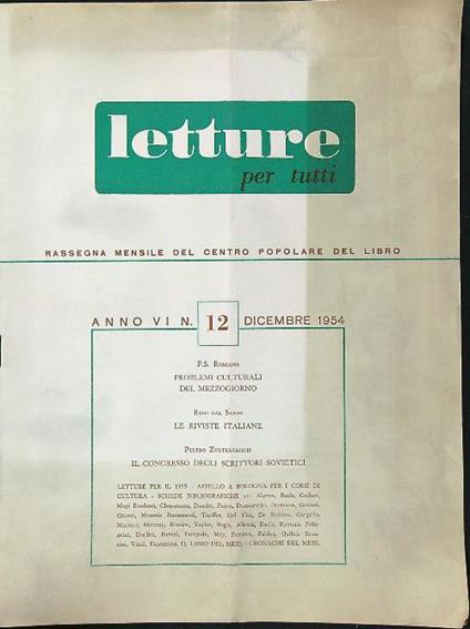 Letture per tutti 12/1954 - copertina