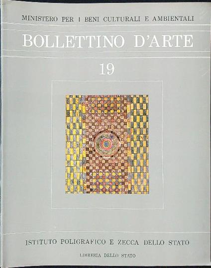 Bollettino d'arte 1983/19 - copertina