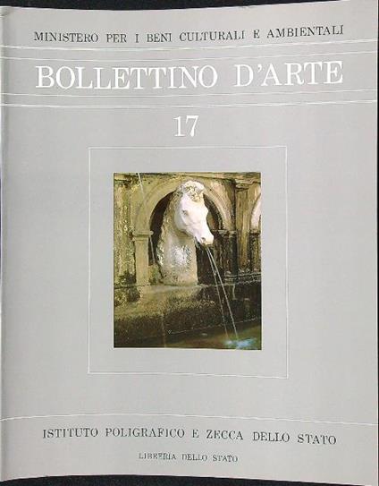 Bollettino d'arte 1983/17 - copertina