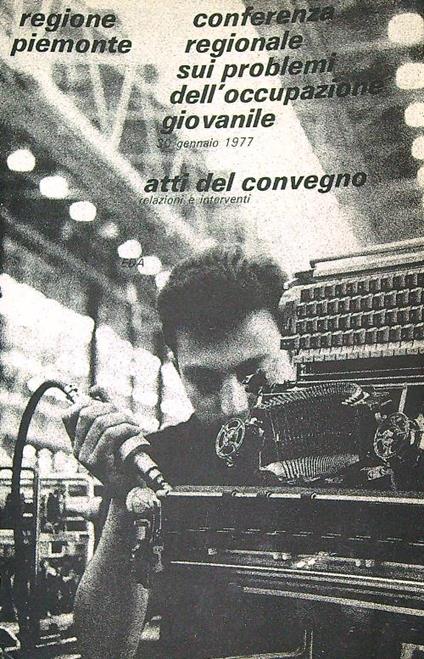Conferenza regionale sull'occupazione giovanile 1977 - copertina