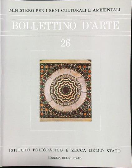 Bollettino d'arte 1984/26 - copertina