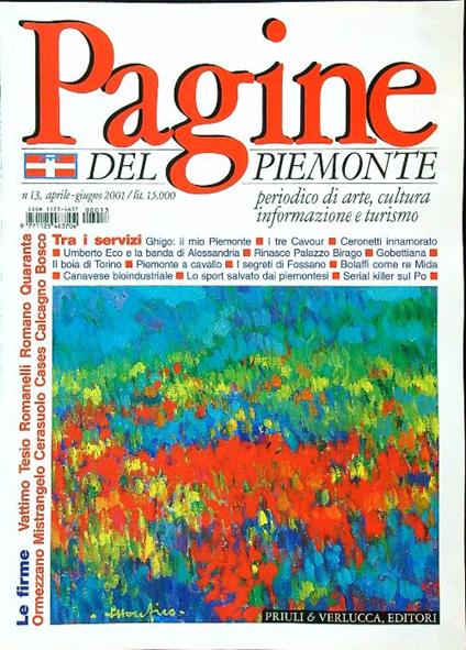 Pagine del Piemonte 13/aprile-giugno 2001 - copertina