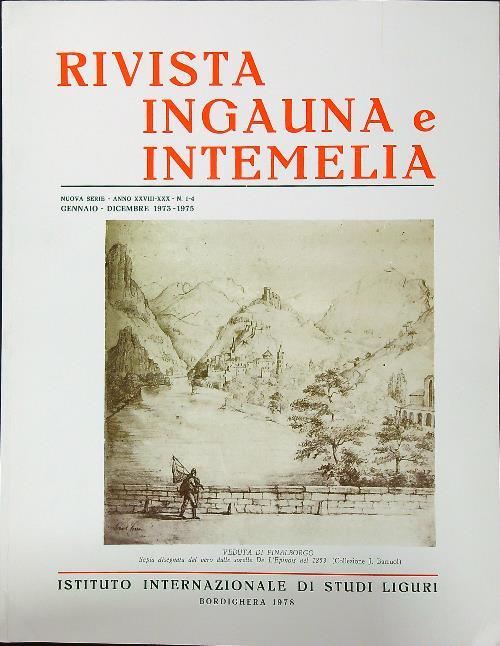 Rivista ingauna e intemelia gennaio-dicembre 1973-1975 n.1-4
