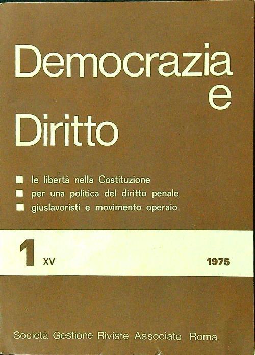 Democrazia e diritto 1/1975