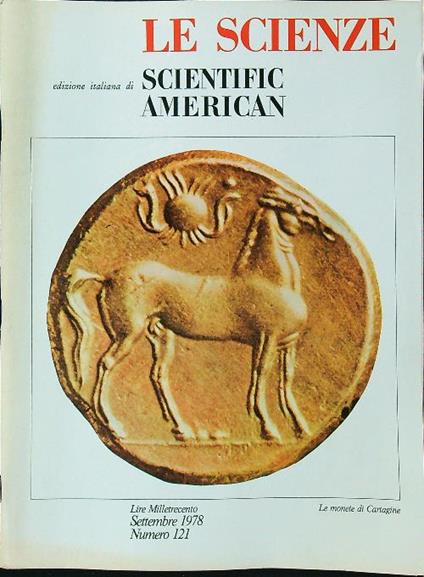 Le scienze 121/settembre 1978 - copertina