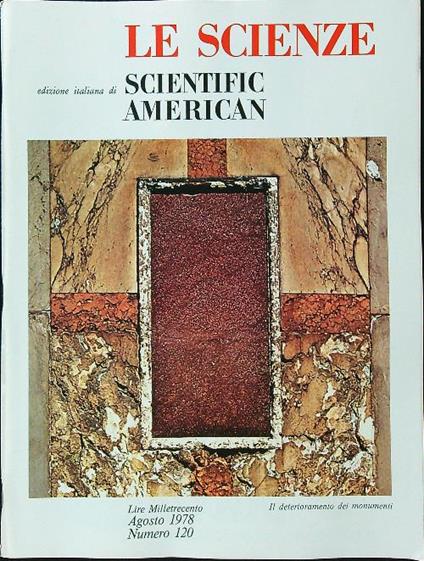 Le scienze 120/agosto 1978 - copertina