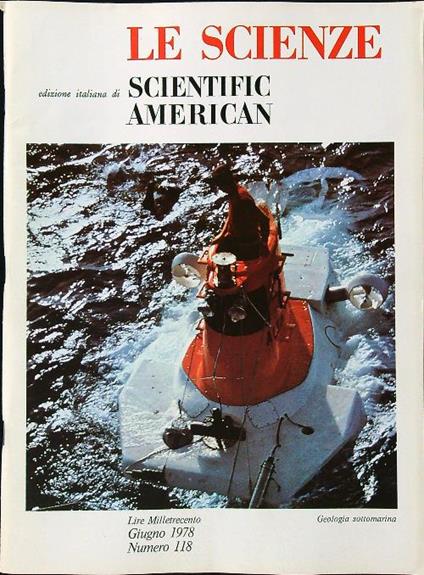 Le scienze 118/giugno 1978 - copertina