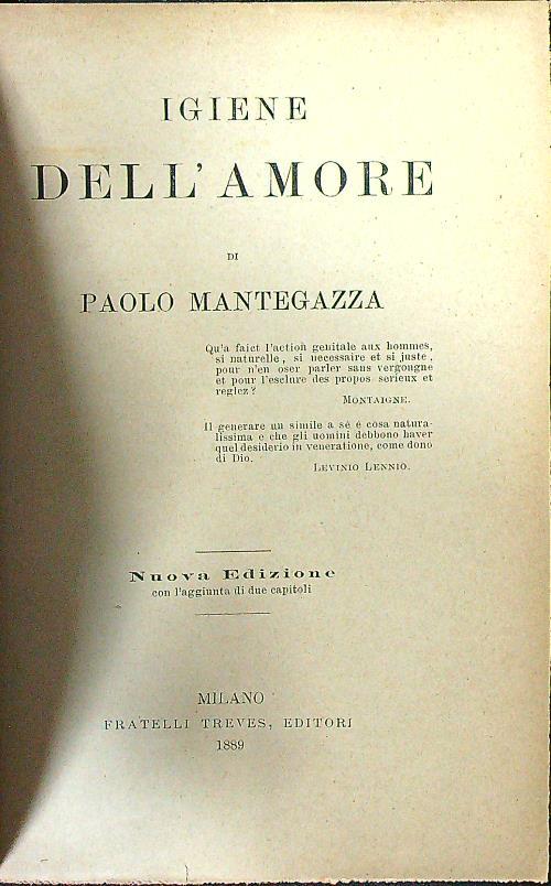Igiene dell'amore