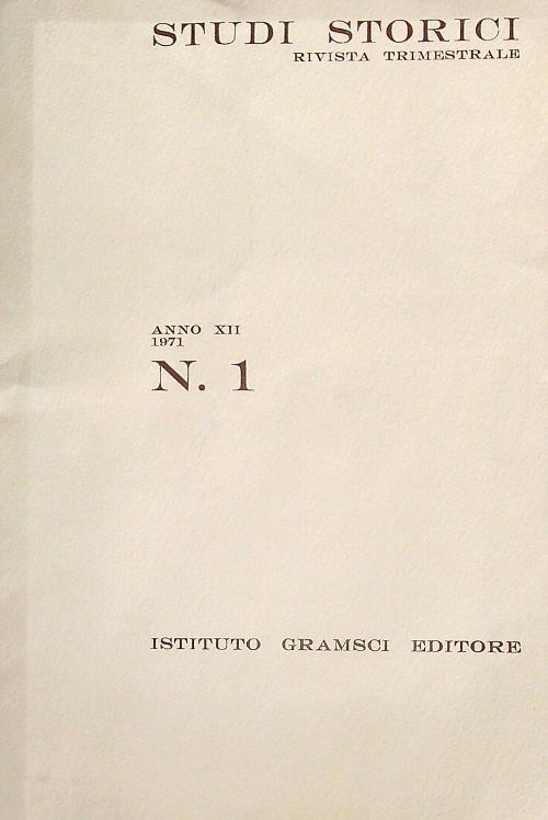 Studi storici 1/1971
