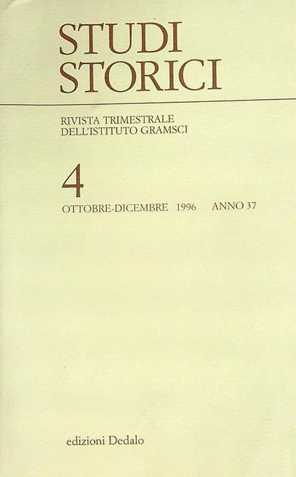 Studi storici  4/1996 - copertina