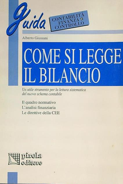 Come si legge il bilancio - Alberto Giussani - copertina